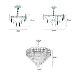 Moderne Krystall Pendellampe I Takbelysning