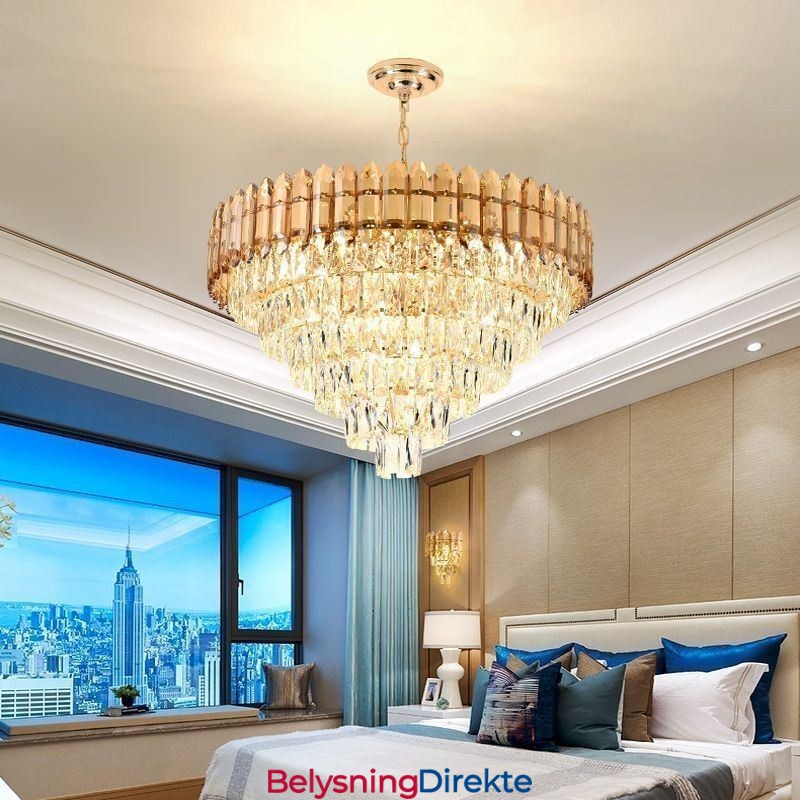 Moderne Krystall Pendellampe I Takbelysning