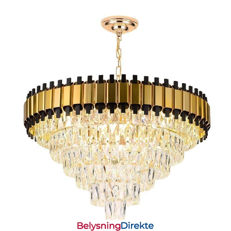Luksuriøs Krystall Pendellampe Rund Takbelysning
