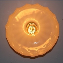 Retro Taklampe Med 1 Hode I Lotus-Glass I Imitert Jade