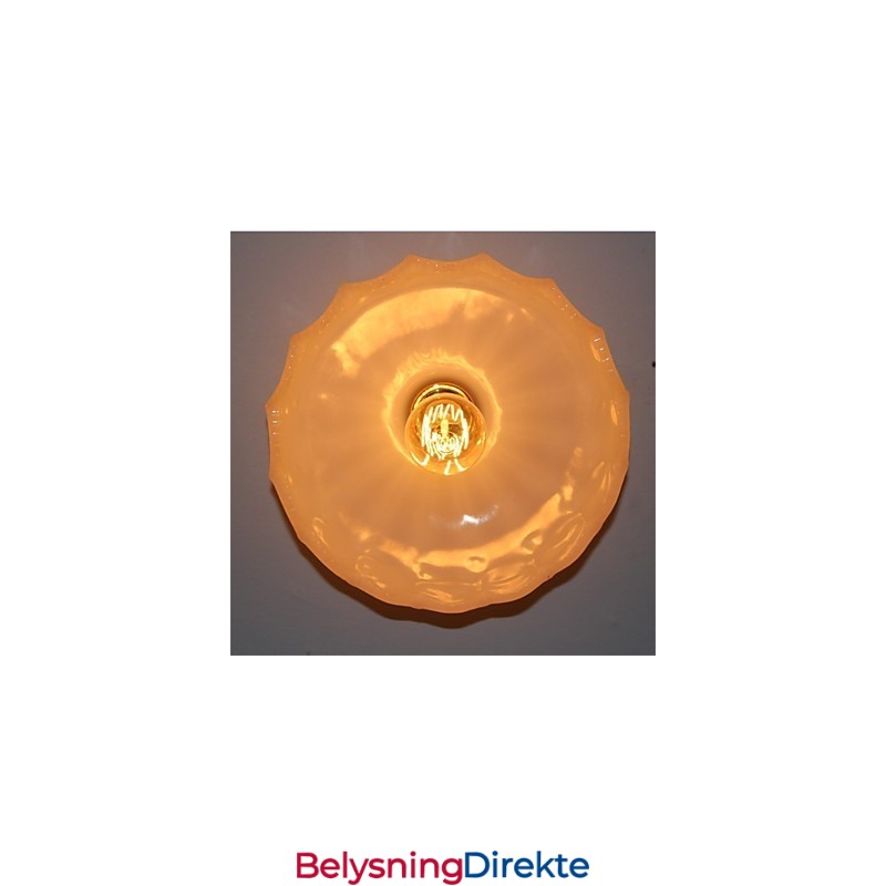 Retro Taklampe Med 1 Hode I Lotus-Glass I Imitert Jade