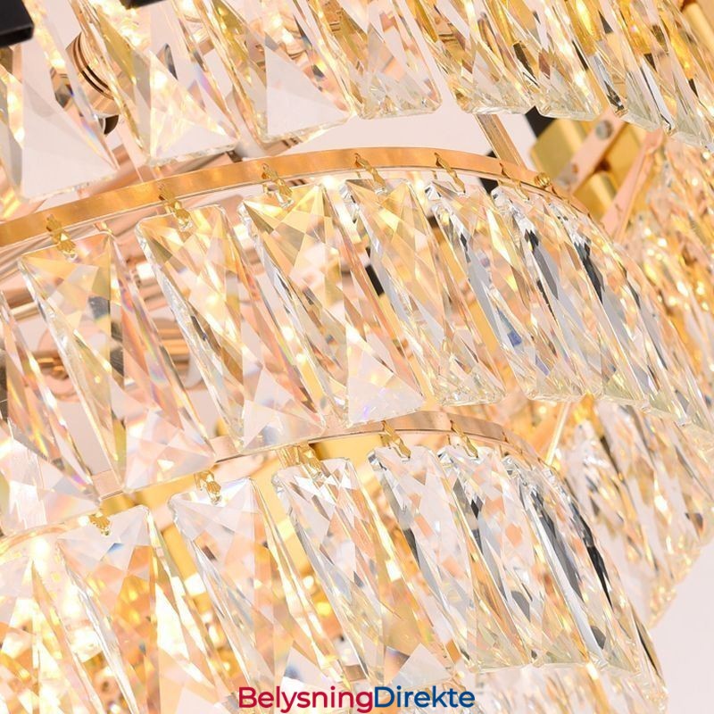 Luksuriøs Krystall Pendellampe Rund Takbelysning