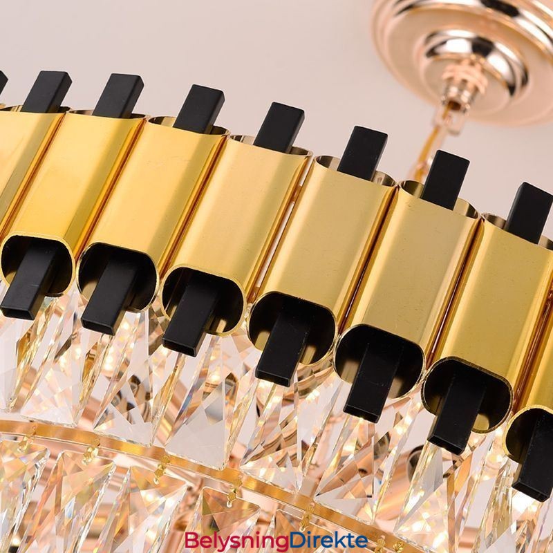 Luksuriøs Krystall Pendellampe Rund Takbelysning