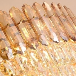 Moderne Gullkrystall Pendellampe Hengende Lampe