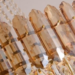 Moderne Gullkrystall Pendellampe Hengende Lampe