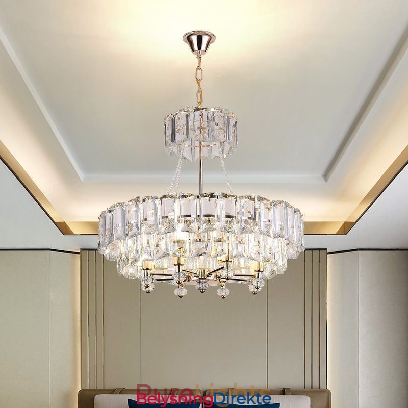 Hvit Krystall Pendellampe Moderne Taklamper Hengende Lamper