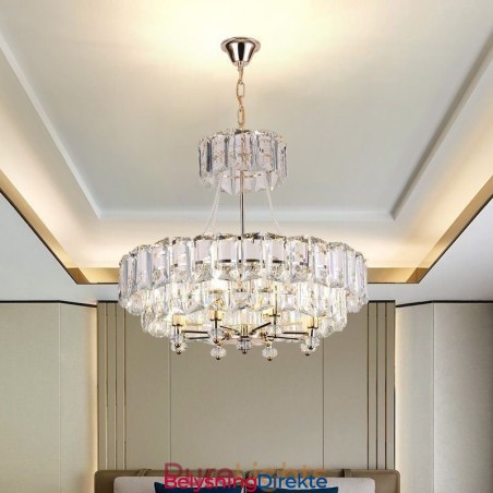 Hvit Krystall Pendellampe Moderne Taklamper Hengende Lamper