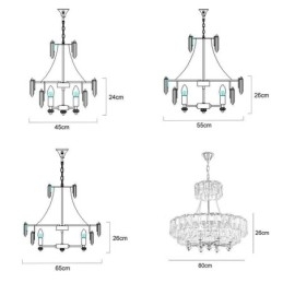 Hvit Krystall Pendellampe Moderne Taklamper Hengende Lamper