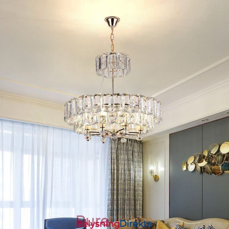 Hvit Krystall Pendellampe Moderne Taklamper Hengende Lamper