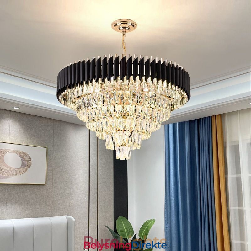 Luksuriøs Krystall Pendellampe Taklampe 6 9 12 Lys