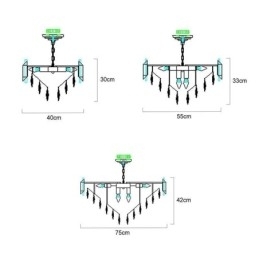 Luksuriøs Krystall Pendellampe Taklampe 6 9 12 Lys