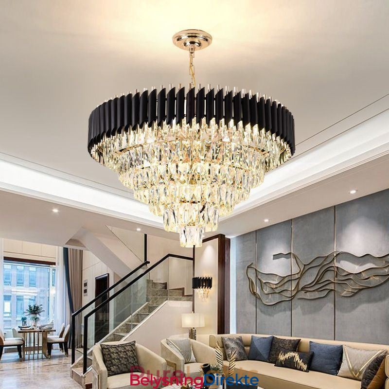 Luksuriøs Krystall Pendellampe Taklampe 6 9 12 Lys