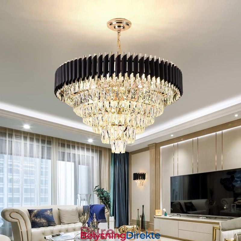 Luksuriøs Krystall Pendellampe Taklampe 6 9 12 Lys