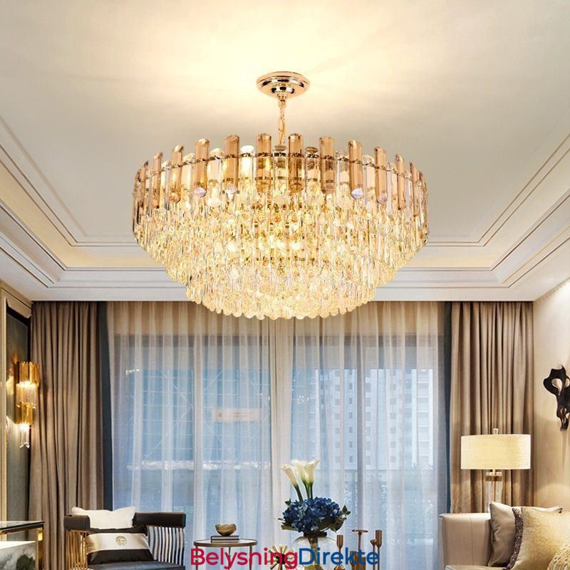 Europeisk Pendellampe Moderne K9 Krystallbelysning