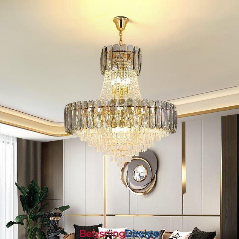 Europeisk Krystall Pendellampe Moderne Taklampe