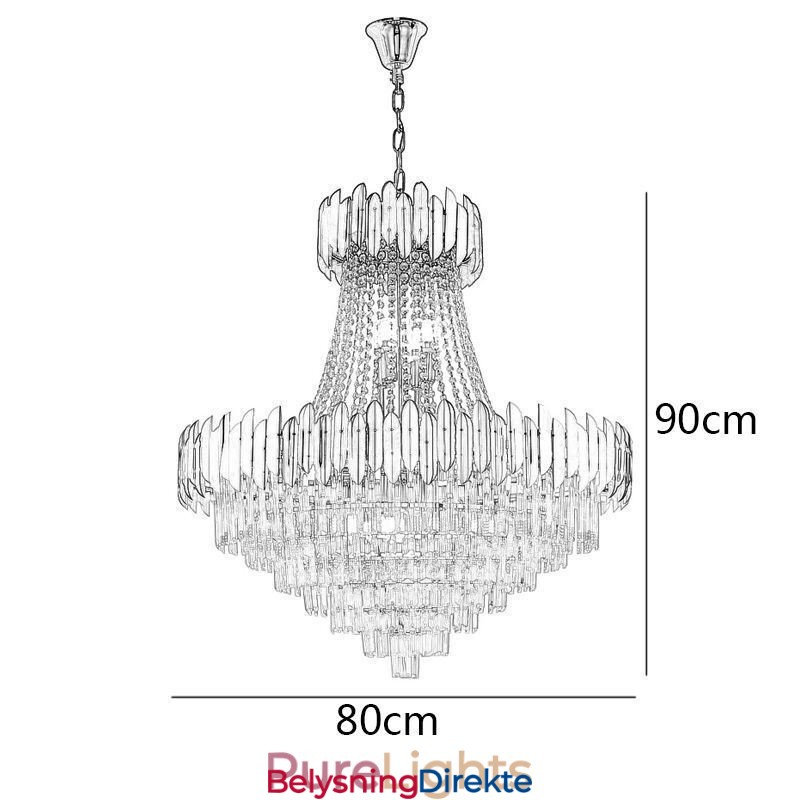 Klassisk K9 Krystall Pendellampe I Tak