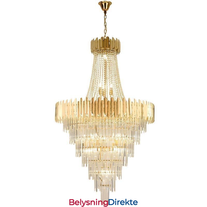 Nydelig Pendellampe I Krystall I Taket