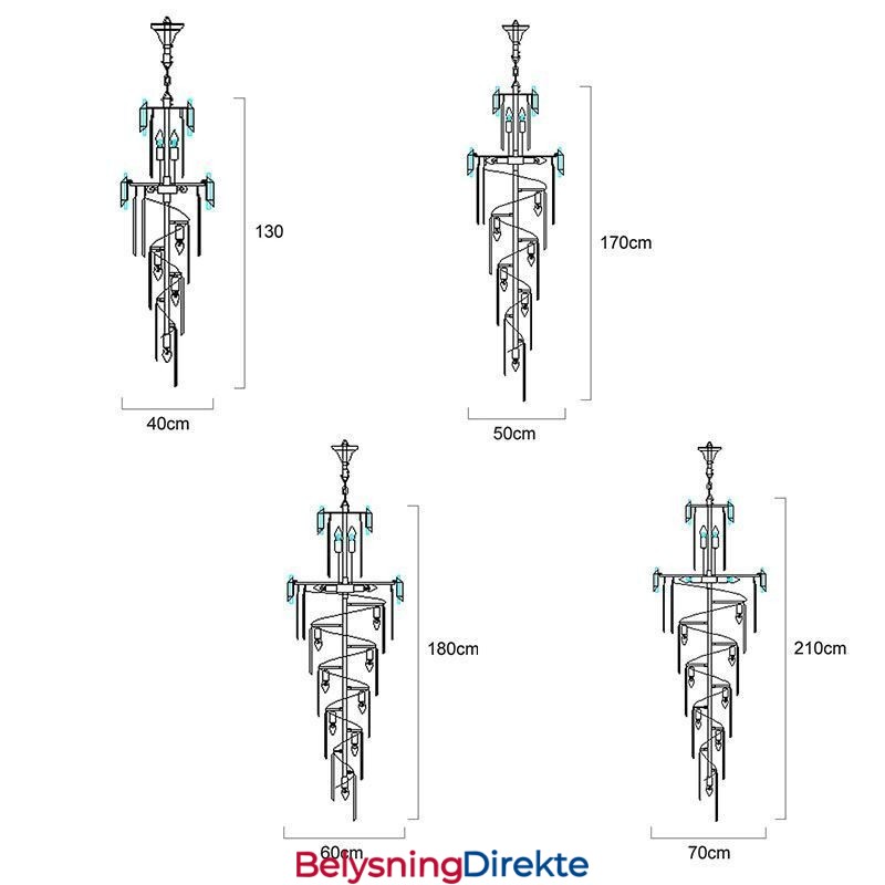 Krystall Pendellampe Moderne Spektakulær K9 Taklampe