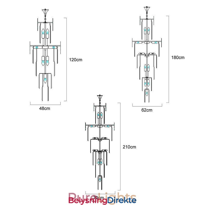 Moderne Krystall Taklampe Pendellampe Spisestue Foajé