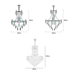 Moderne Krystall Pendellampe Rund Taklampe