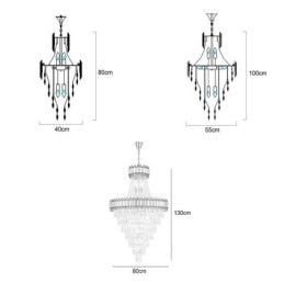 Luksuriøs Gullfarget Anhengslampe I Krystall I Tak