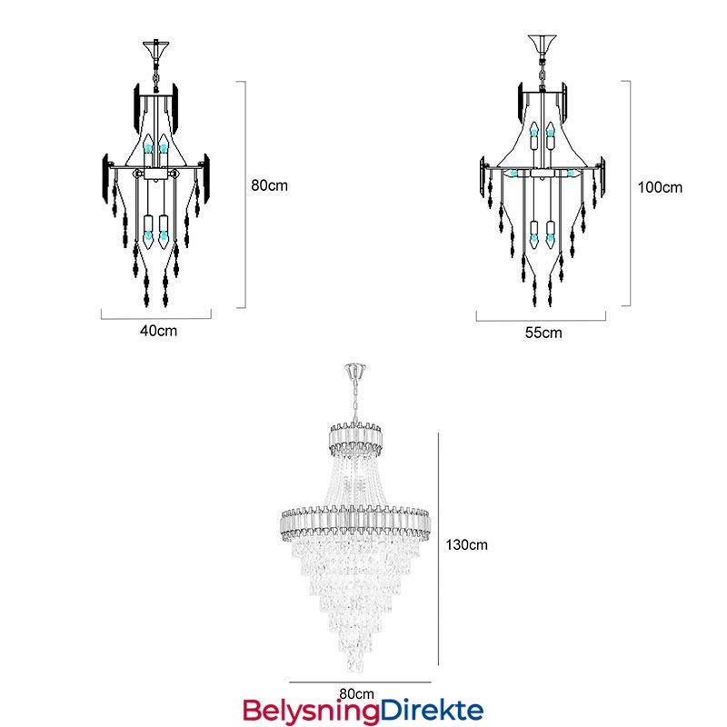 Luksuriøs Gullfarget Anhengslampe I Krystall I Tak