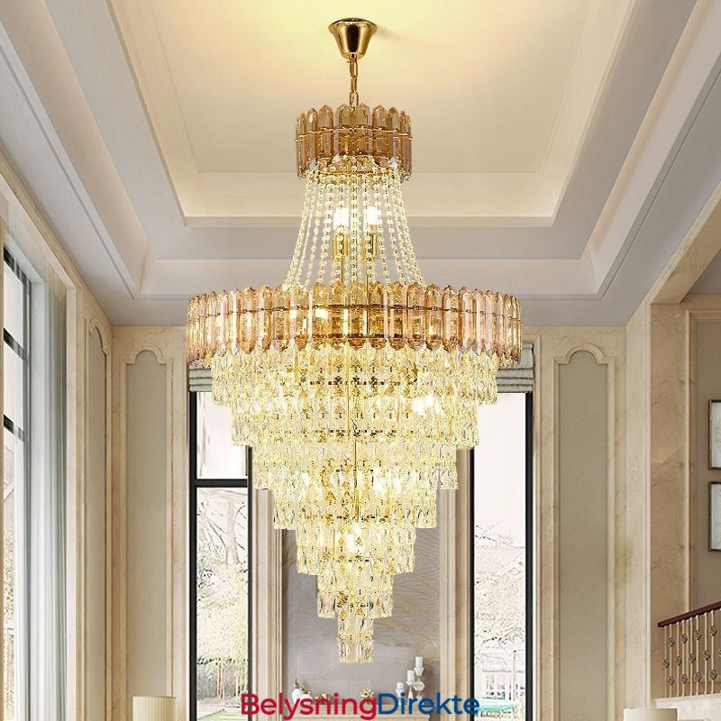 Konisk Krystall Pendellampe Elegant Hengelampe