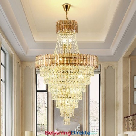 Konisk Krystall Pendellampe Elegant Hengelampe