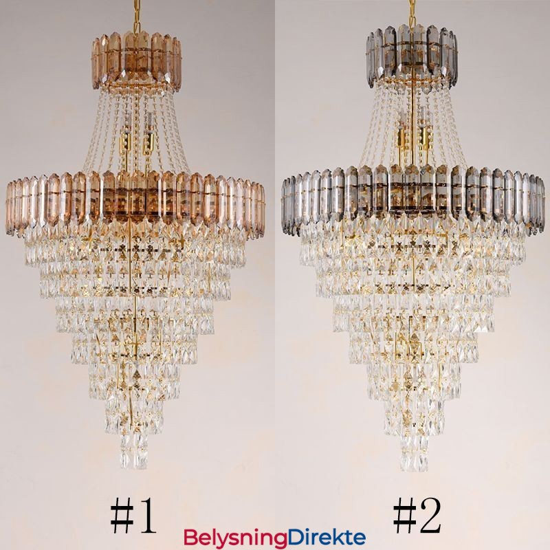 Konisk Krystall Pendellampe Elegant Hengelampe