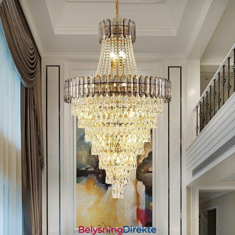 Konisk Krystall Pendellampe Elegant Hengelampe