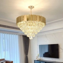 Moderne Elegant Krystall Pendellampe Konisk Taklampe
