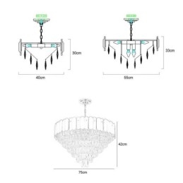 Moderne Elegant Krystall Pendellampe Konisk Taklampe