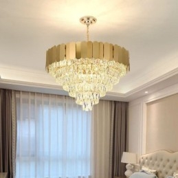 Moderne Elegant Krystall Pendellampe Konisk Taklampe