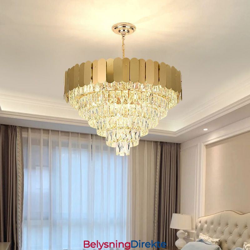 Moderne Elegant Krystall Pendellampe Konisk Taklampe