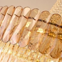 Europeisk Elegant Krystall Pendellampe Konisk Taklampe