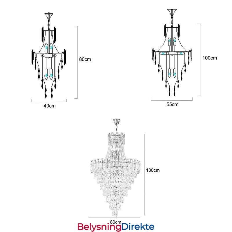 Moderne Elegant Krystall Pendellampe Konisk Hengelampe