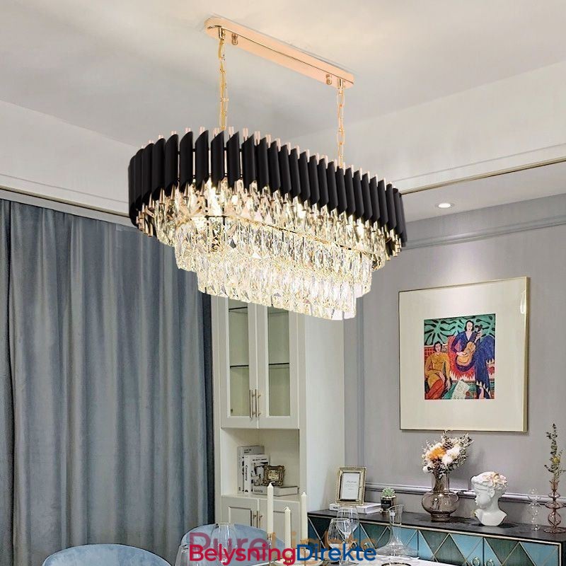 Krystall Pendellampe Oval Taklampe