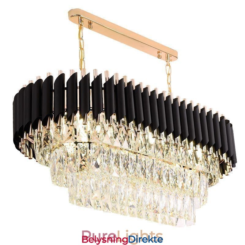 Krystall Pendellampe Oval Taklampe