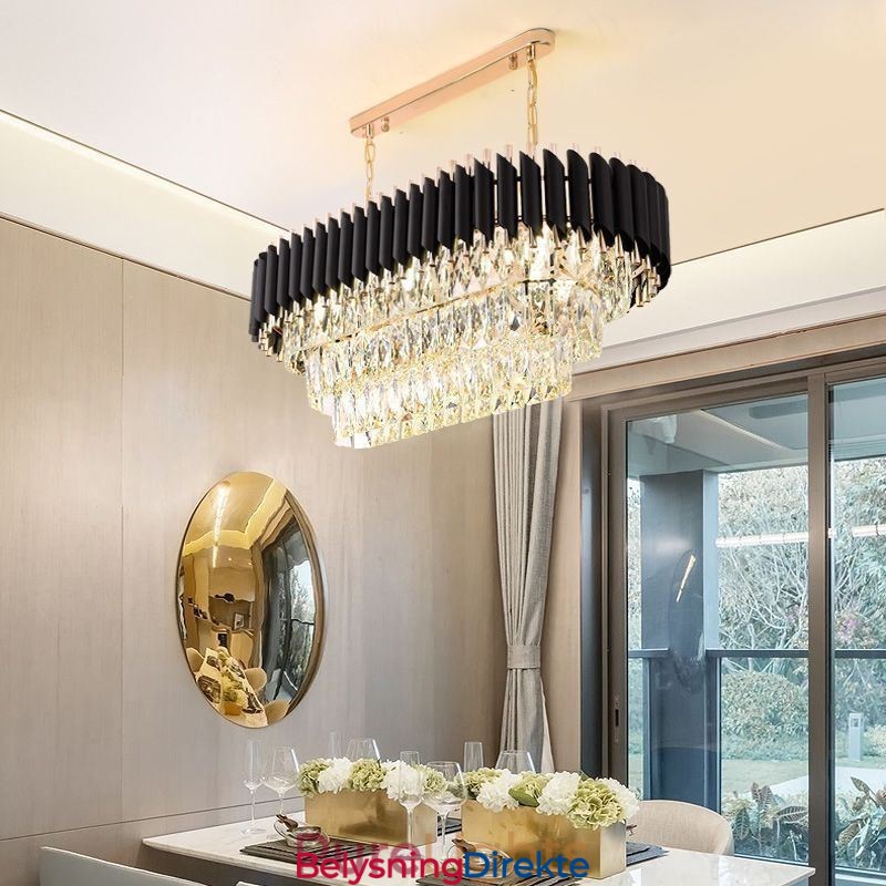 Krystall Pendellampe Oval Taklampe