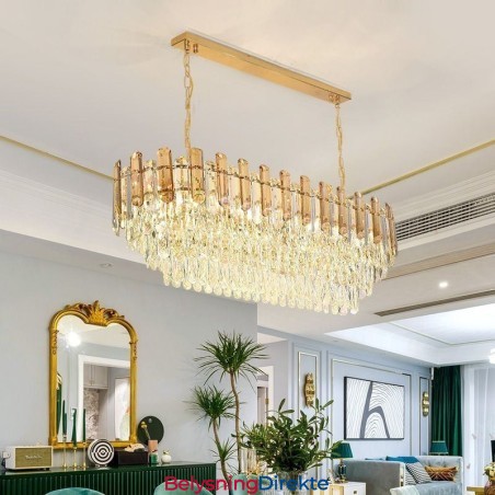 Moderne Krystall Pendellampe Oval Taklampe