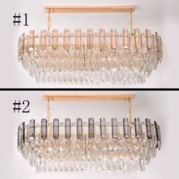 Moderne Krystall Pendellampe Oval Taklampe