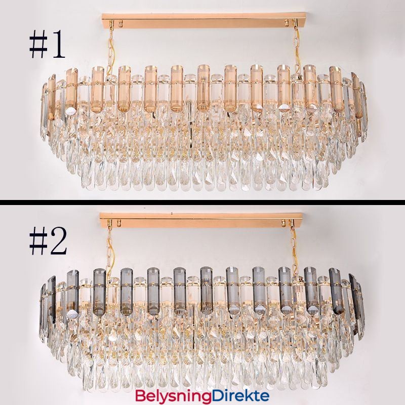 Moderne Krystall Pendellampe Oval Taklampe