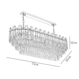 Moderne Krystall Pendellampe Oval Taklampe