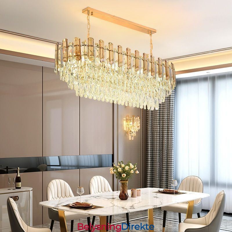 Moderne Krystall Pendellampe Oval Taklampe