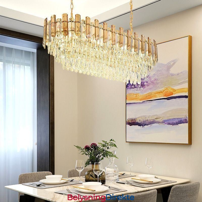 Moderne Krystall Pendellampe Oval Taklampe