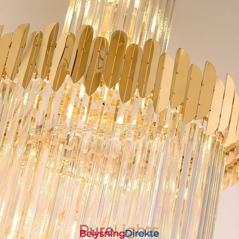 Europeisk Pendellampe Krystall Hengende Lampe Trapper Entré