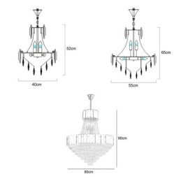 Moderne Krystallgull K9 Hengende Taklampe