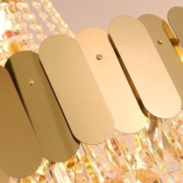 Moderne Krystallgull K9 Hengende Taklampe