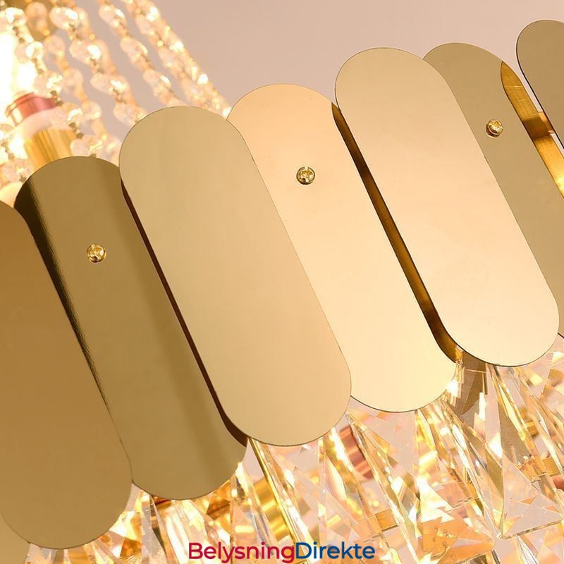 Moderne Krystallgull K9 Hengende Taklampe