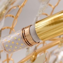 Europeisk Krystall Høyt Tak Pendellampe Trapper